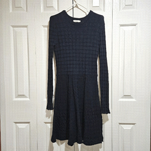 A.l.c. Navy Blue Longsleeve Checkered Dress Size Small